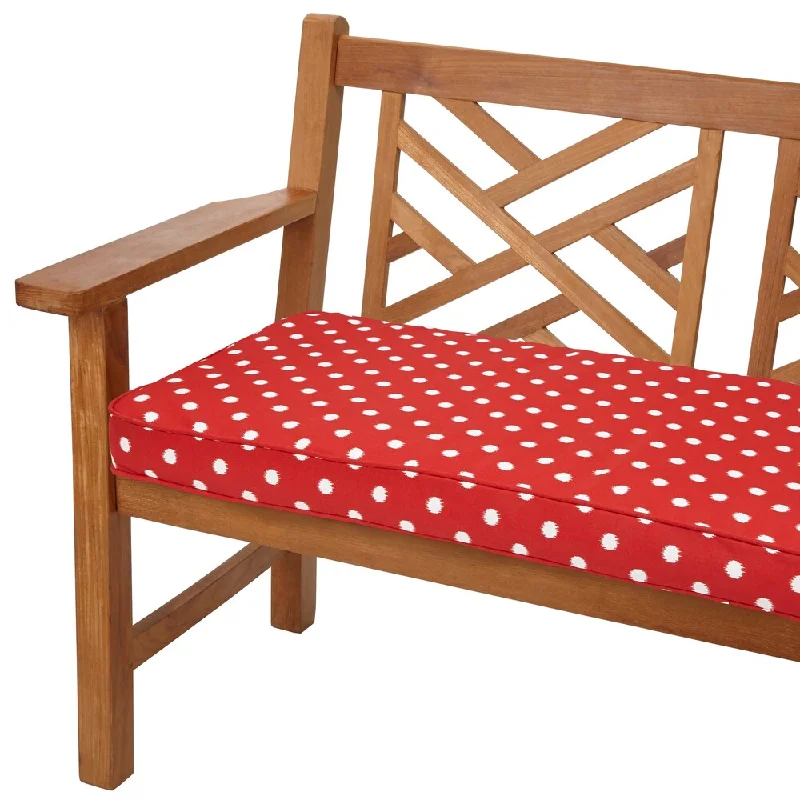 Lowest Price Red Dots 48-inch Indoor/ Outdoor Corded Bench Cushion