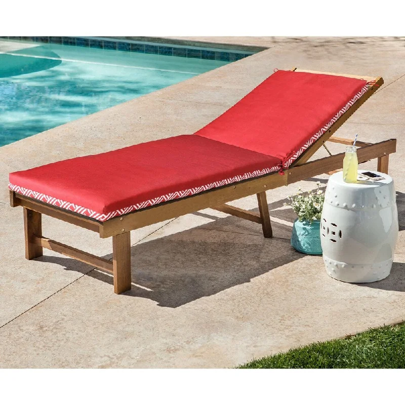 Year-End Clearance Ruby red Outdoor lounge chair pad