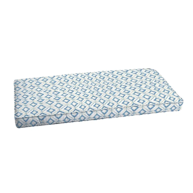 Act Now Ruddock Blue Diamond Tile Corded Indoor/ Outdoor Cushion by Havenside Home