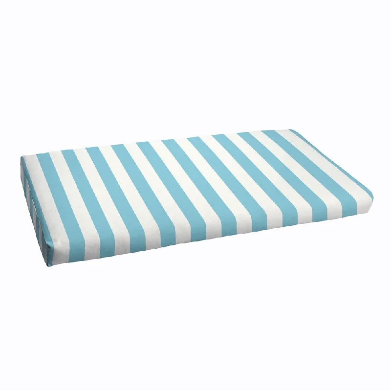 Deal Frenzy Sloane Aqua Stripe Indoor/ Outdoor Bench Cushion