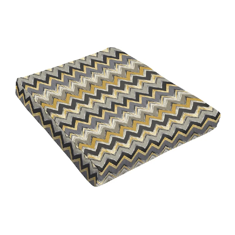 Bargain Prices Sloane Chevron Nightfall Outdoor Tapered Chair Cushion (Set of 2)