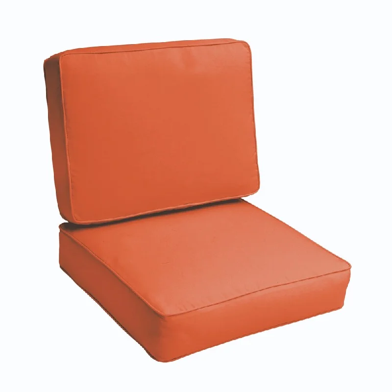 Blowout Deals Sloane Mandarin Orange 23.5-inch Indoor/ Outdoor Corded Chair Cushion Set Blowout Deals Sloane Mandarin Orange 23.5-inch Indoor/ Outdoor Corded Chair Cushion Set