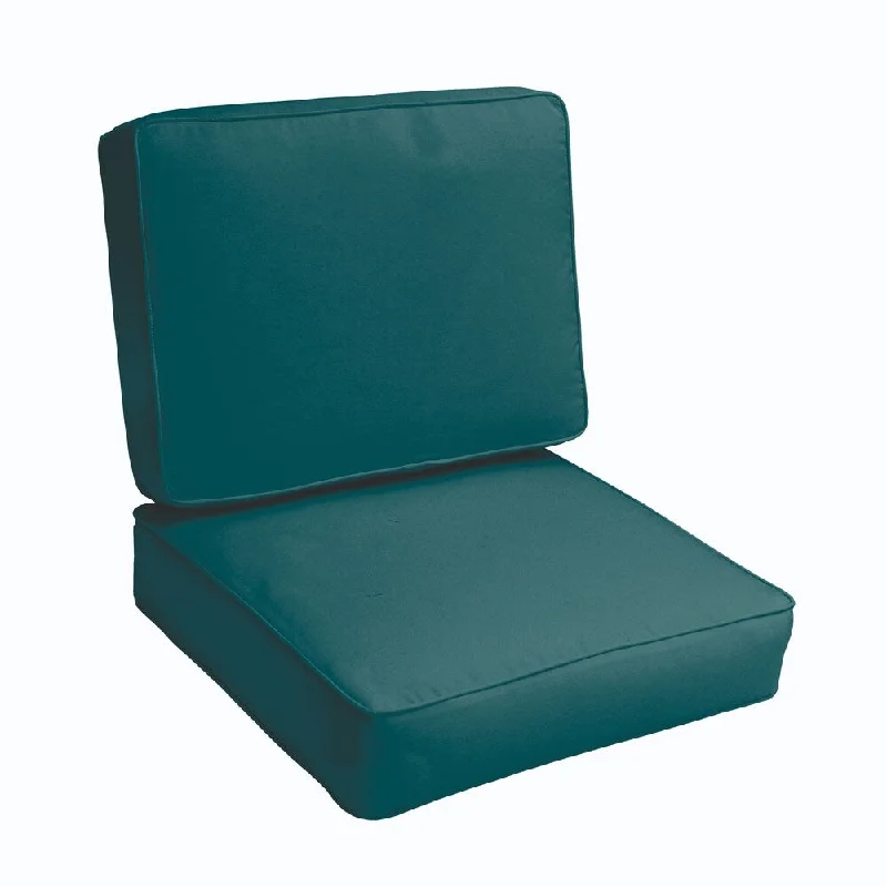 Deep Discounts Sloane Teal 23-inch Indoor/ Outdoor Corded Chair Cushion Set
