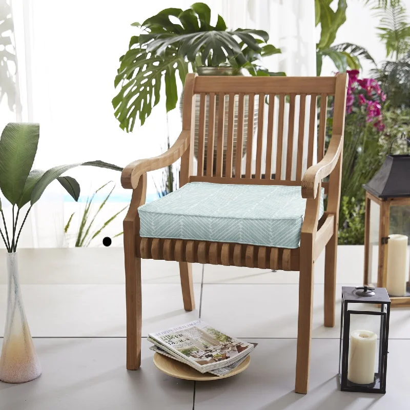 Unbeatable Prices Sorra Home Blue and White Stripe Indoor/Outdoor Corded Chair Cushion Unbeatable Prices Sorra Home Blue and White Stripe Indoor/Outdoor Corded Chair Cushion