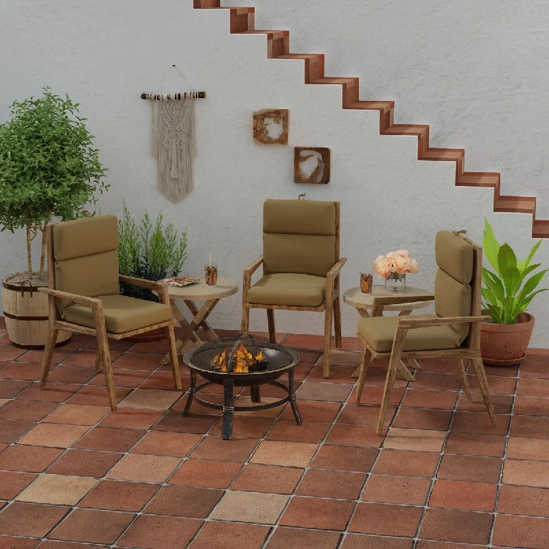 TIME-Limited Offer Sunbrella 22" x 44" Brown Solid Outdoor Chair Cushion with Ties and Loop - 44'' L x 22'' W x 4'' H TIME-Limited Offer Sunbrella 22" x 44" Brown Solid Outdoor Chair Cushion with Ties and Loop - 44'' L x 22'' W x 4'' H