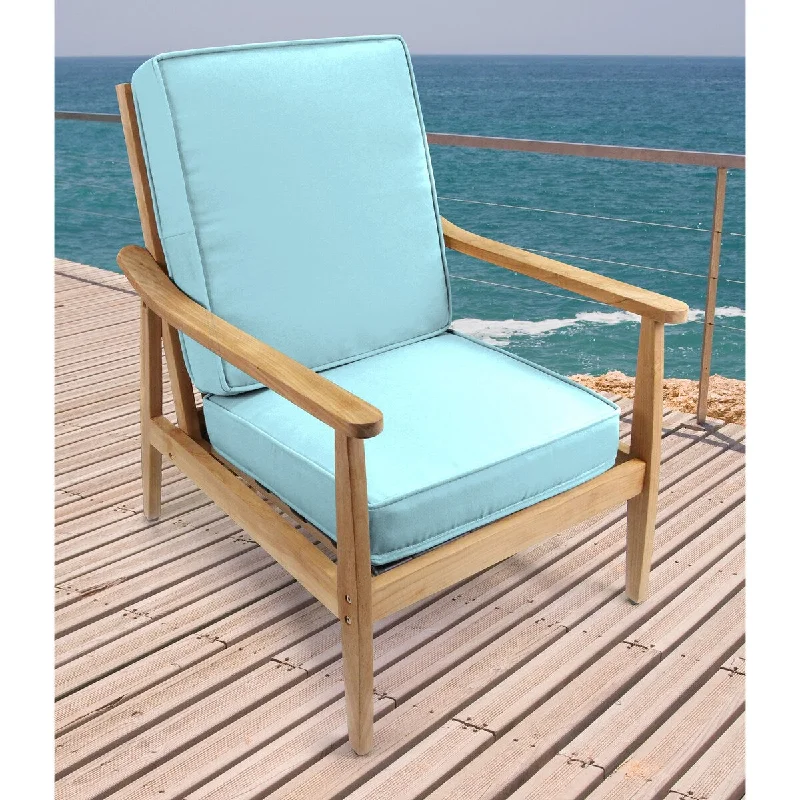 Don't Wait Sunbrella 22" x 45" Blue Solid Outdoor Deep Seat Chair Cushion Set with Ties - 45'' L x 22'' W x 4'' H Don't Wait Sunbrella 22" x 45" Blue Solid Outdoor Deep Seat Chair Cushion Set with Ties - 45'' L x 22'' W x 4'' H