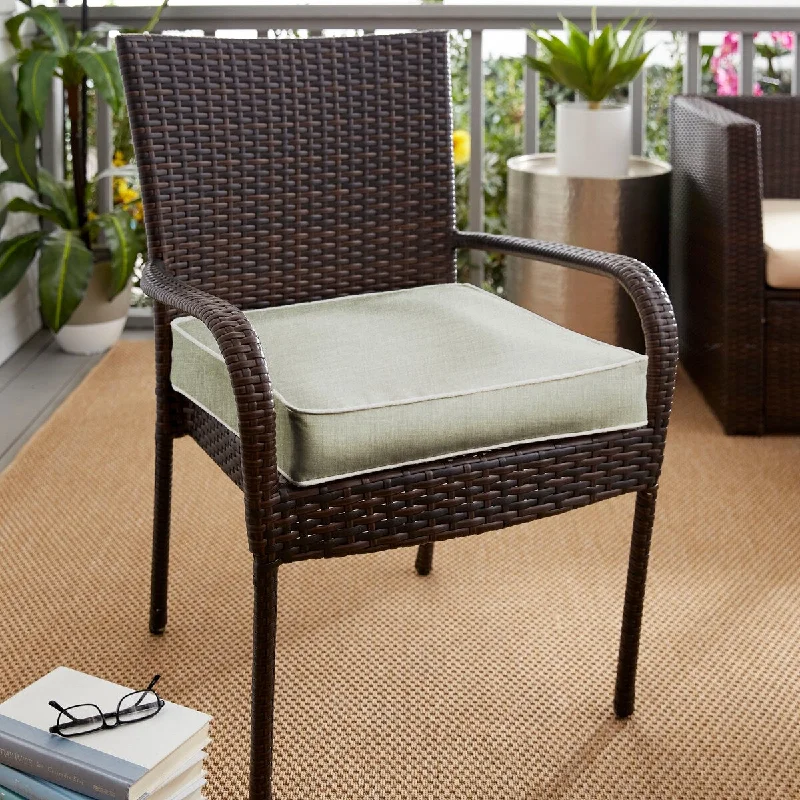Closeout Sunbrella Cast Oasis/ Canvas Natural Corded Indoor/ Outdoor Cushion