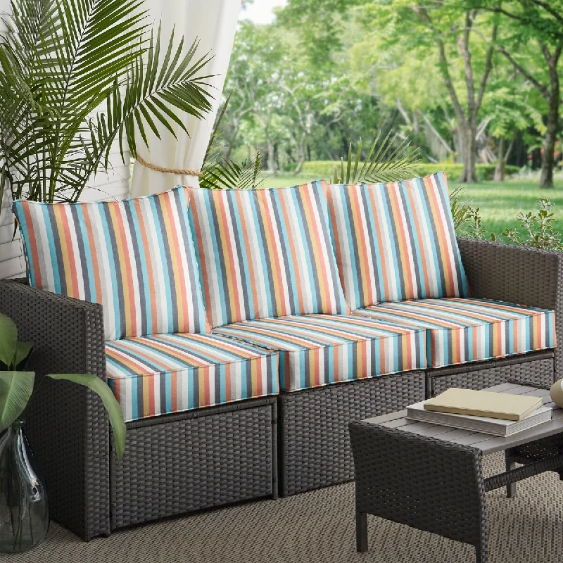 Price Cut Sunbrella Indoor/Outdoor Surround Sunrise Sofa Pillow and Cushion Set - 23" x 25" x 5" Price Cut Sunbrella Indoor/Outdoor Surround Sunrise Sofa Pillow and Cushion Set - 23" x 25" x 5"