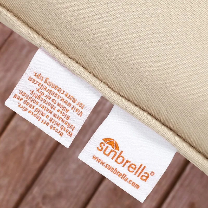 Limited Time Discount Sunbrella Tan Grey Indoor/ Outdoor Bench Cushion 37" to 45" by Sorra Home Limited Time Discount Sunbrella Tan Grey Indoor/ Outdoor Bench Cushion 37" to 45" by Sorra Home