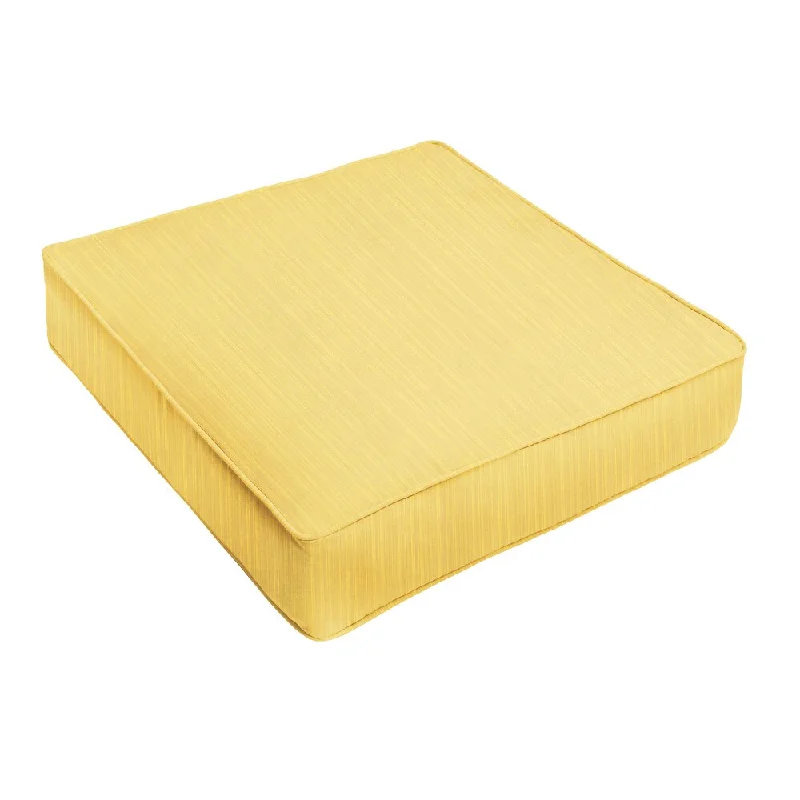 Savings Event Sunbrella Textured Yellow Indoor/ Outdoor Deep Seating Cushion by Humble + Haute Savings Event Sunbrella Textured Yellow Indoor/ Outdoor Deep Seating Cushion by Humble + Haute