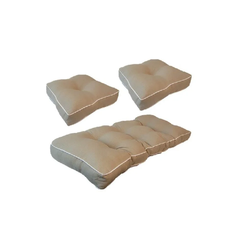 Loyalty Reward Suntastic Indoor/ Outdoor Linen Textured Settee and Seat Cushions (Set of 3) Loyalty Reward Suntastic Indoor/ Outdoor Linen Textured Settee and Seat Cushions (Set of 3)