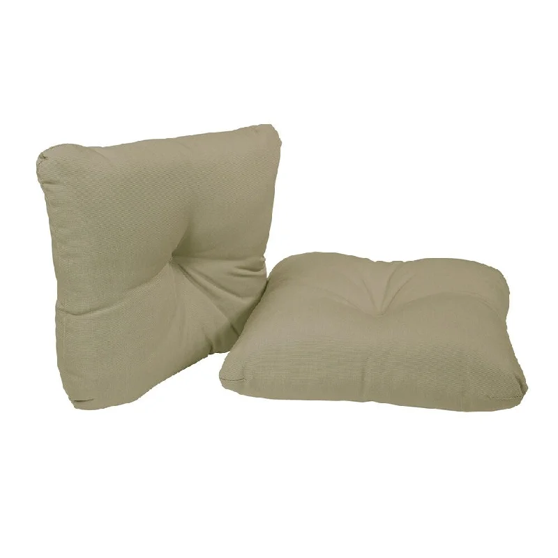Early Access Suntastic O' Sun Otto Taupe Indoor/ Outdoor Wicker Chair Cushions (Set of 2)