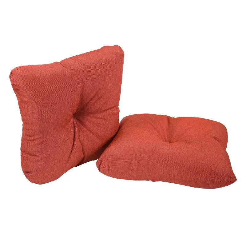 Bargain Bin Suntastic O'Casa Rust Indoor/ Outdoor Wicker Chair Cushions (Set of 2)