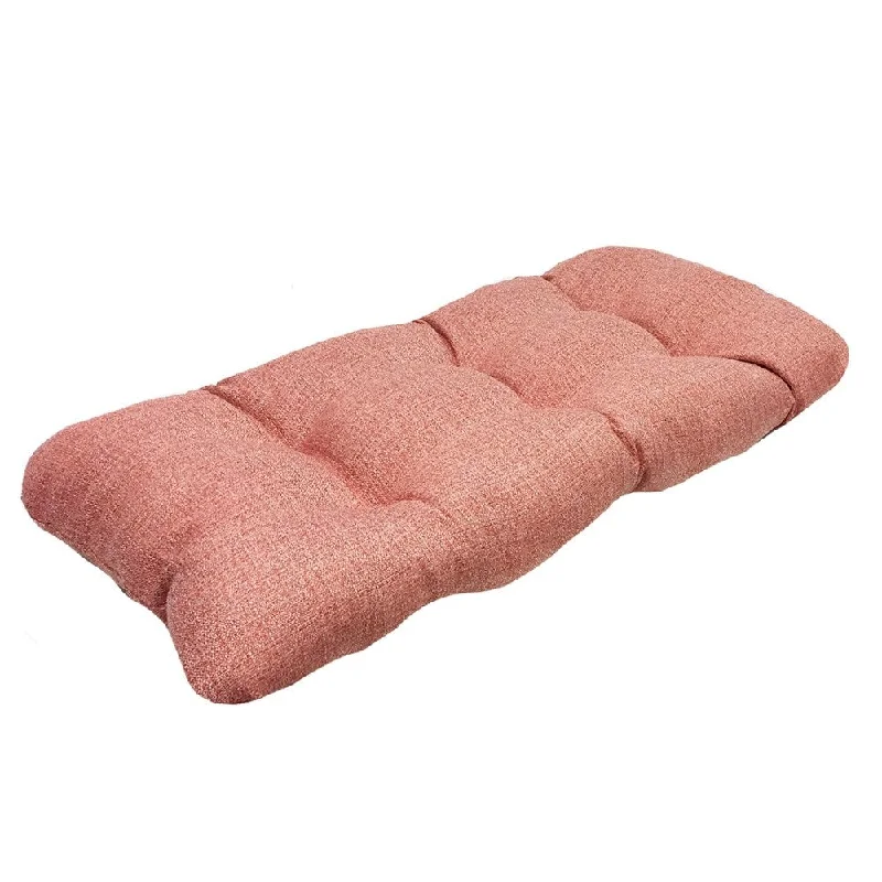 Savings Alert Suntastic O'Fiddlestix Coral Indoor/ Outdoor Settee Cushion