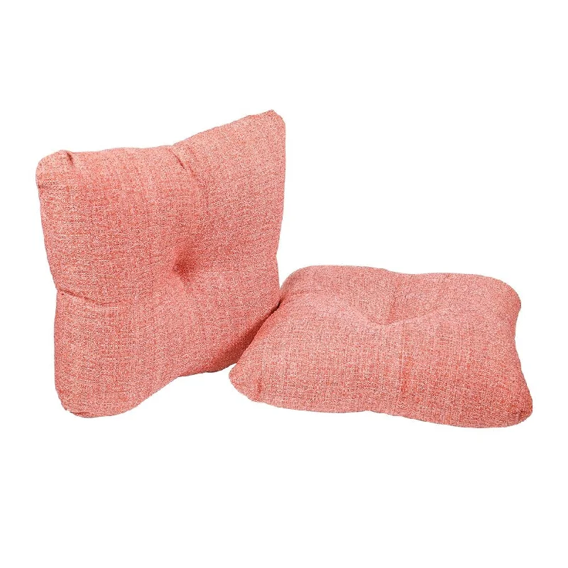 Instant Discount Suntastic O'Fiddlestix Coral Indoor/ Outdoor Wicker Chair Cushions (Set of 2)