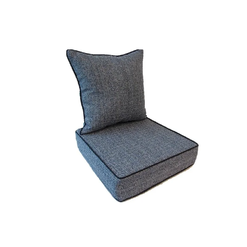 Anniversary Sale Suntastic O'Fiddlestix Indoor/ Outdoor Blue Deep Seat and Back Cushions Anniversary Sale Suntastic O'Fiddlestix Indoor/ Outdoor Blue Deep Seat and Back Cushions