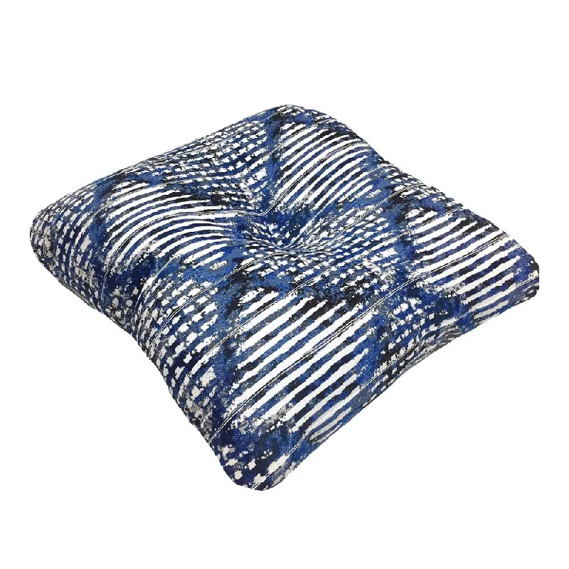 Seasonal Clearance Suntastic O'Shiboru Blue and White Indoor/ Outdoor Wicker Chair Cushions (Set of 2) Seasonal Clearance Suntastic O'Shiboru Blue and White Indoor/ Outdoor Wicker Chair Cushions (Set of 2)