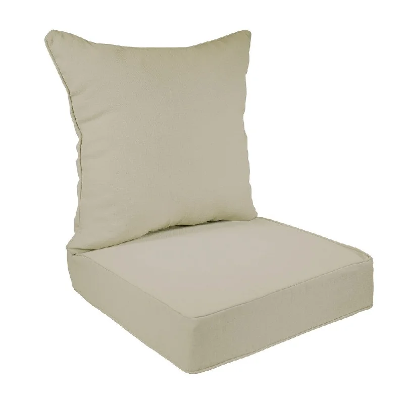 Closeout Suntastic O'Sun Otto Taupe Indoor/ Outdoor Deep Seat and Back Cushions