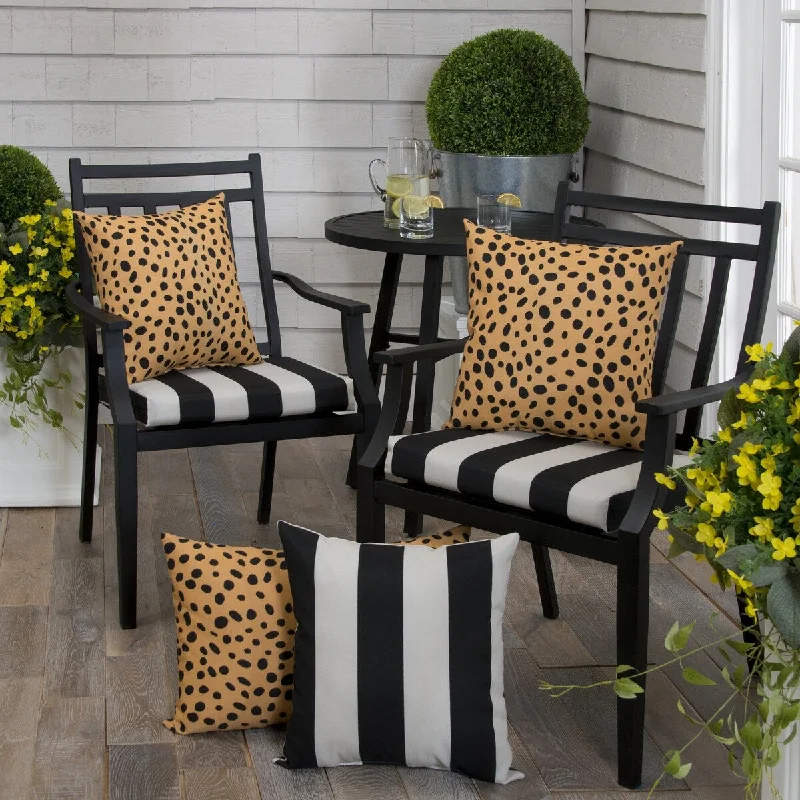 Final Markdown Tuxedo Stripe Seat Cushion Square 2 Pack (Slab) 18.5"x16"x3"
