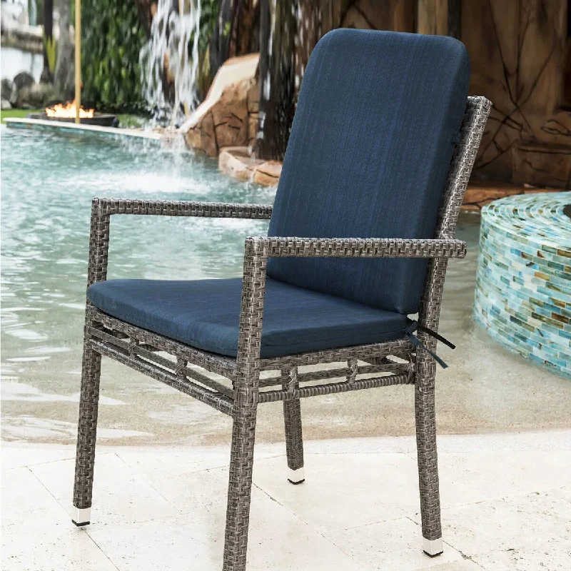 Anniversary Sale Urban Chic Outdoor Solid Textured High Back Cushion 20 x 45 in Navy - 20" x 45" x 2.75" Anniversary Sale Urban Chic Outdoor Solid Textured High Back Cushion 20 x 45 in Navy - 20" x 45" x 2.75"