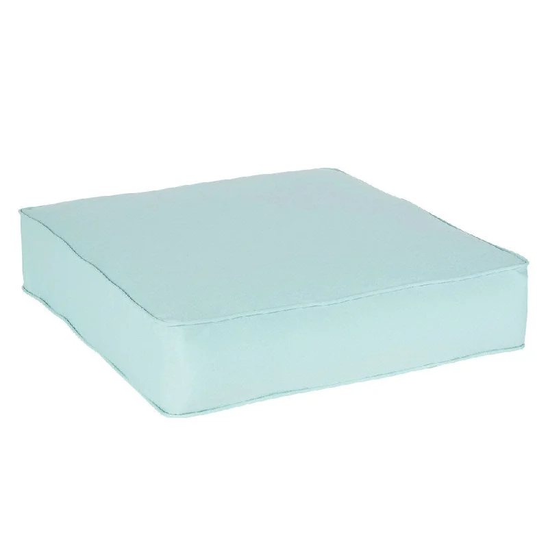 The Best Prices Verne Light Aqua Indoor/ Outdoor 22.5 Inch Square Corded Cushion