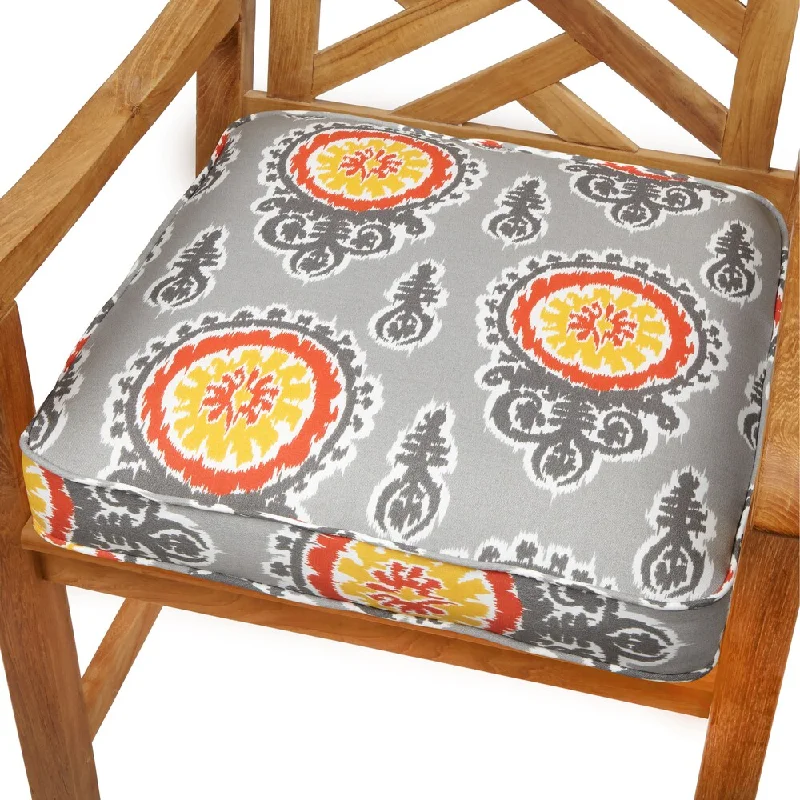 Fantastic Deals Vintage Citrus 19-inch Indoor/ Outdoor Corded Chair Cushion