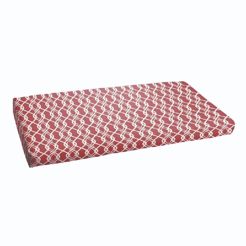 Fantastic Offers Wavy Red Indoor/ Outdoor Bristol Bench Cushion