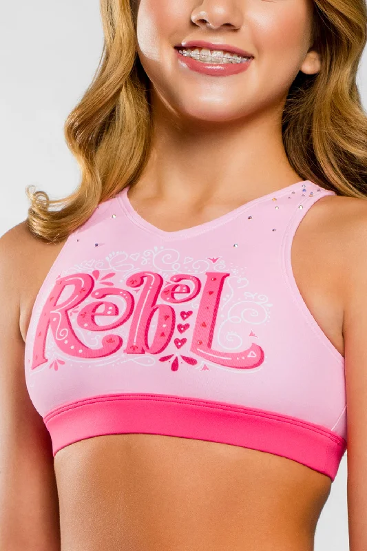 Deal Dash Arden Sports Bra in Pink Crush