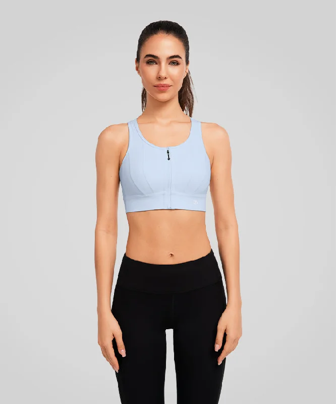 Online Specials Echo Front Zip Perforated Solid Padded Running Bra | Women's High Support Sports Bra Online Specials Echo Front Zip Perforated Solid Padded Running Bra | Women's High Support Sports Bra