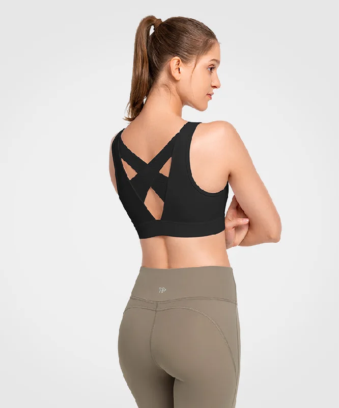 Major Savings Echo Hollow Out Breathable Padded Running Bra | Women's High Support Sports Bra