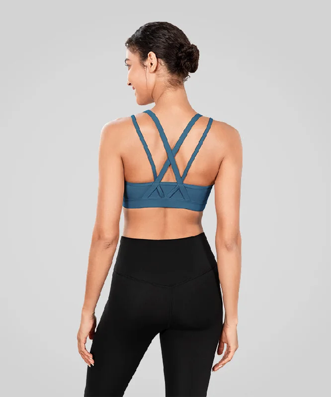 Super Deal Echo Long Double Cross Straps Padded Yoga Bra | Women's Light Support Sports Bra Super Deal Echo Long Double Cross Straps Padded Yoga Bra | Women's Light Support Sports Bra