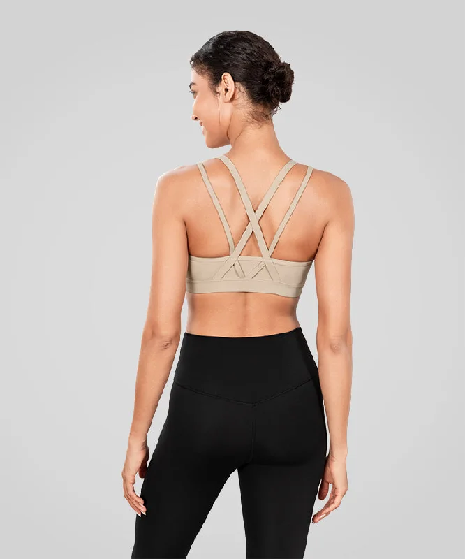Reduced Prices Echo Long Double Cross Straps Padded Yoga Bra | Women's Light Support Sports Bra Reduced Prices Echo Long Double Cross Straps Padded Yoga Bra | Women's Light Support Sports Bra