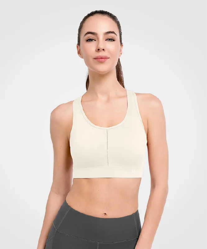 Final Sale Echo Mesh Strappy Padded Running Bra | Women's High Support Sports Bra