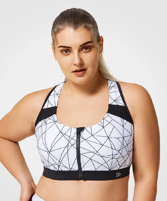 Deal Zone Enfold Zip Front Padded Running Bra | Women's High Support Sports Bra (Plus Size) Deal Zone Enfold Zip Front Padded Running Bra | Women's High Support Sports Bra (Plus Size)