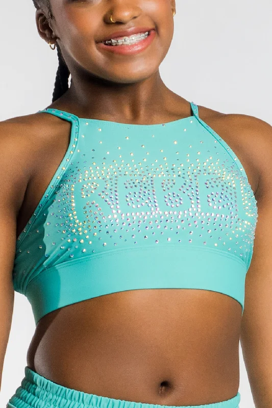 Quick Sale Gilmore Sports Bra in Aqua