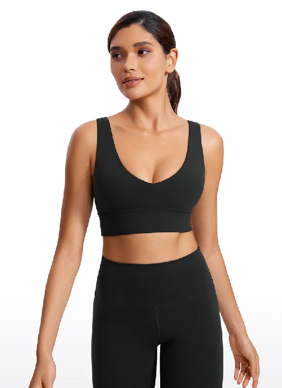 Super Sale Butterluxe Deep V Neck Longline Sports Bra