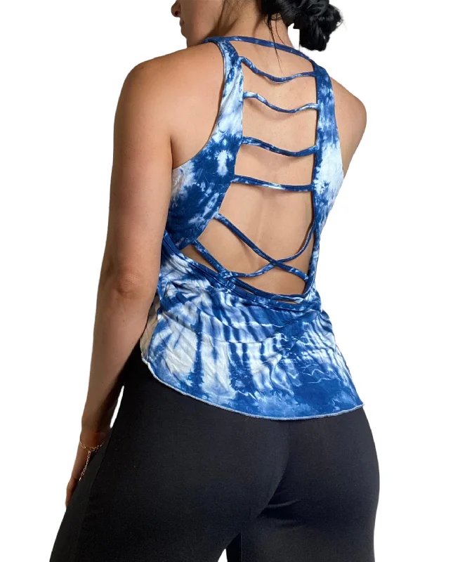 Value Deals Kathmandu Tie Dye Slit Back Crop Top TH1218