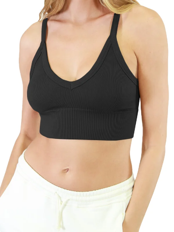 Special Promotion NikiBiki Ribbed V-Neck Bra Top NS8120