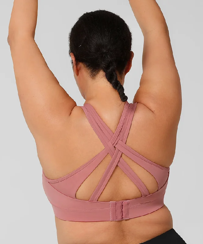 Anniversary Sale Power Cross Back Padded Running Bra | Women's High Support Sports Bra (Plus Size)