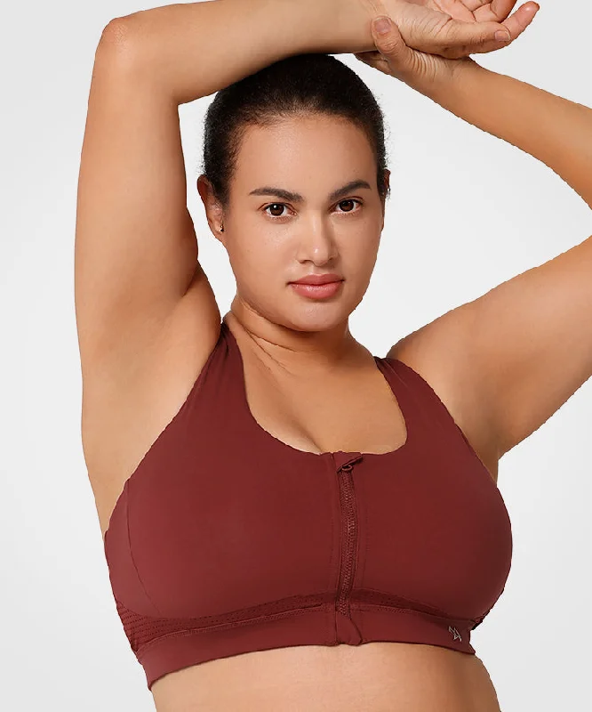 Deep Discounts Power Zip Front Criss Cross Padded Running Bra | Women's High Support Sports Bra (Plus Size) Deep Discounts Power Zip Front Criss Cross Padded Running Bra | Women's High Support Sports Bra (Plus Size)