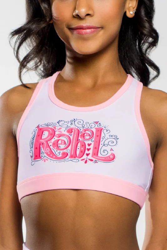 Savings Spectacular Racerback Sports Bra in Pink Crush