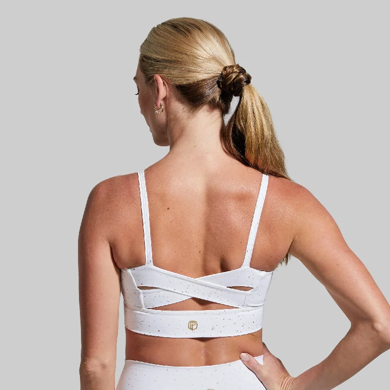 New Markdowns Radiance Sports Bra (White Gold)