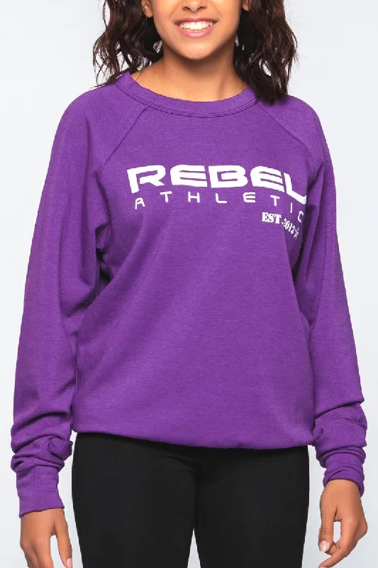 Closeout Rebel Athletic Sweatshirt in Purple