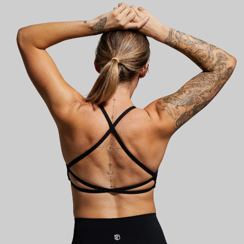 Price Reduction Serenity Sports Bra (Brand Strength-Black)