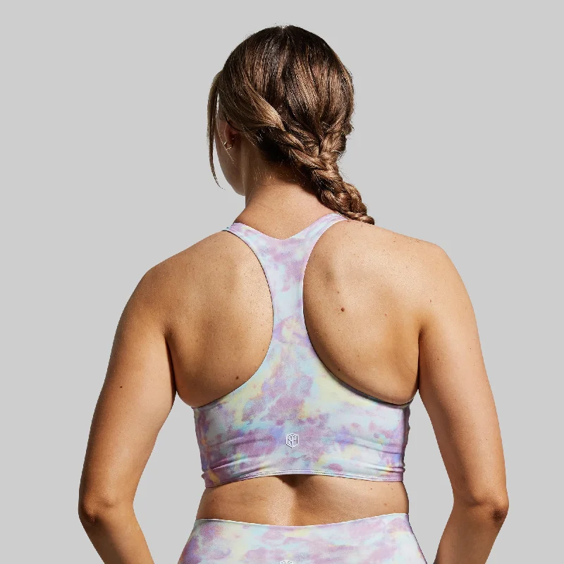 Instant Discount Synergy Cropped Sports Bra (Purple Sky)