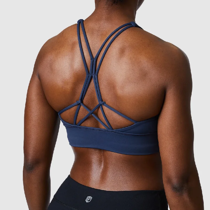 New Markdowns Untamed Sports Bra (Smokey Navy)
