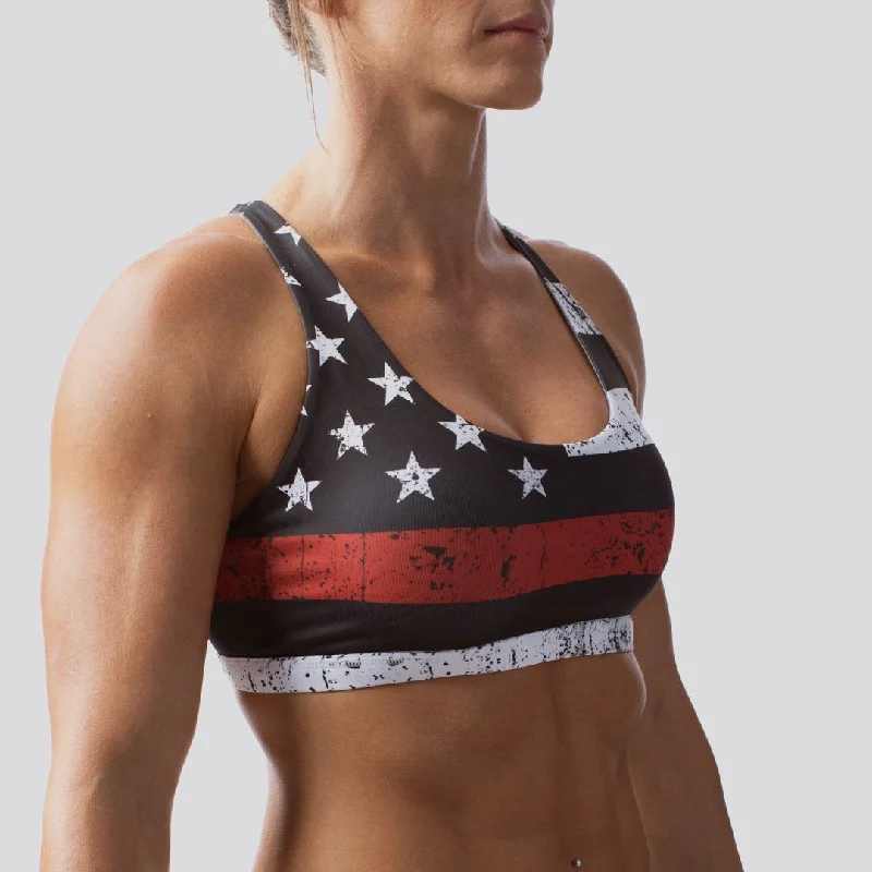 Seasonal Sale Vitality Sports Bra (Thin Red Line)
