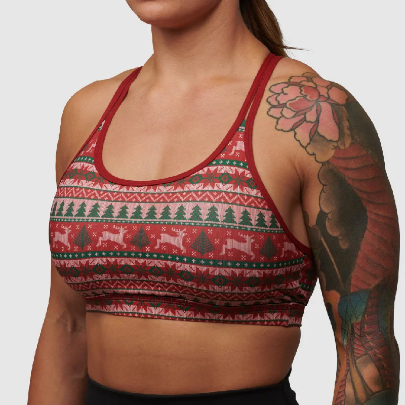 Price Drop Alert Warrior Sports Bra (Christmas Sweater)