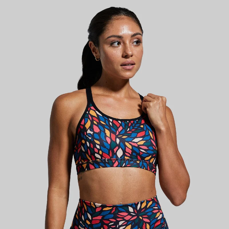 Best Bargains Warrior Sports Bra (Dark Stained Glass)