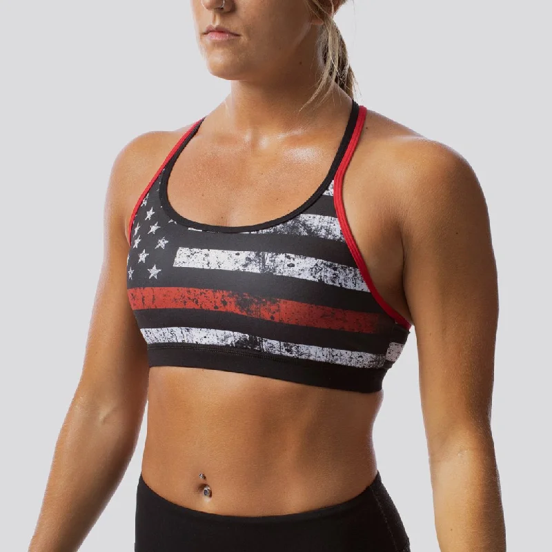 Hurry In Warrior Sports Bra (Thin Red Line)